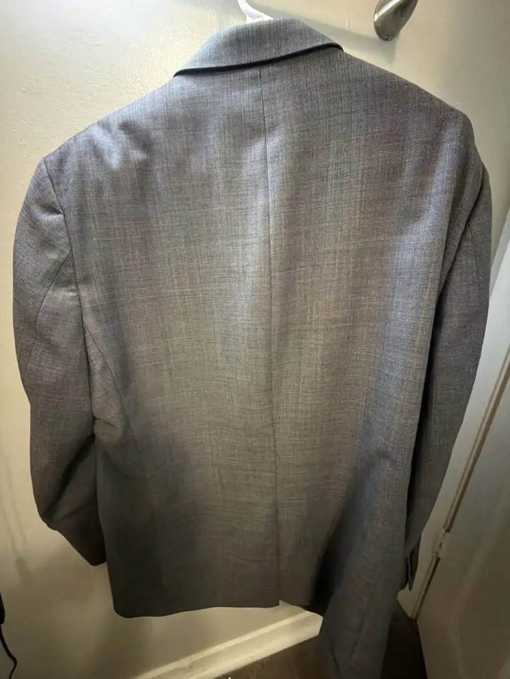 Lauren Ralph Lauren Mens Gray Plaid 44R Blazer Wool 2 Button Sport Coat Jacket